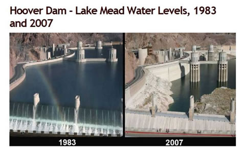 Hoover Dam Photo 1983 vs 2007