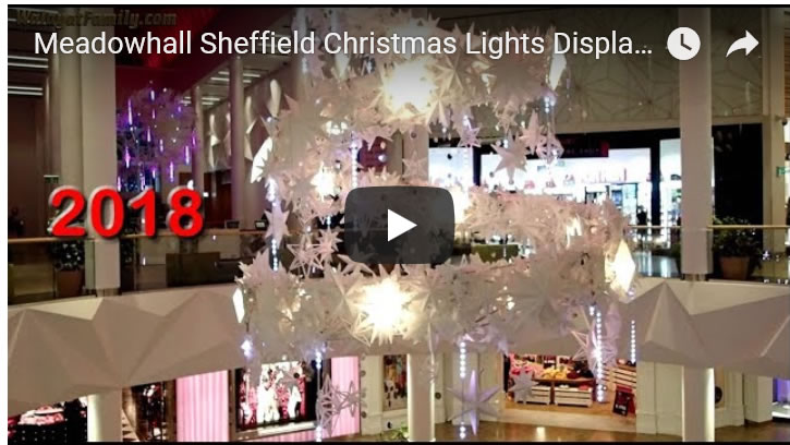 Meadowhall Sheffield Shopping Mall Christmas Lights 2018