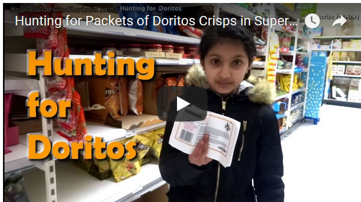 Hunting for Packets of Doritos Crisps in Super Markets, Instant Win Promo