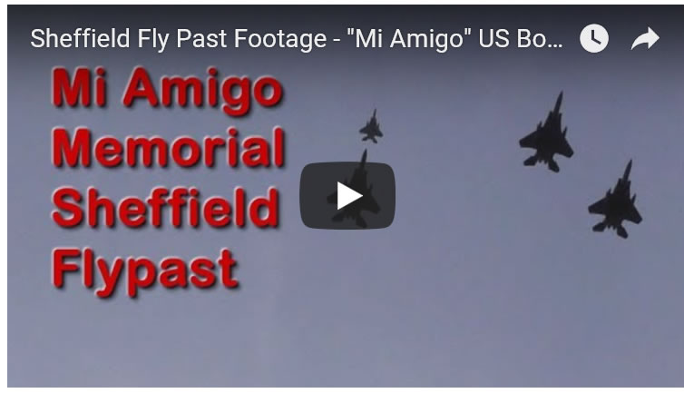 Sheffield FlyPast Footage - "Mi Amigo" US Bomber Crash Memorial Endcliffe Park 