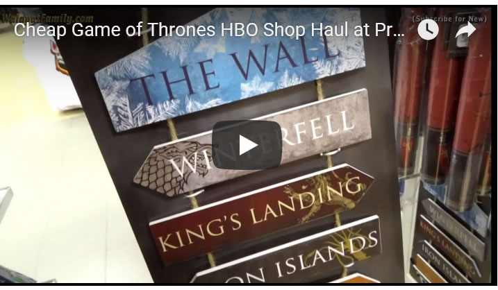 Game of Thrones Cheap HBO Memorabilia at Primark Sheffield