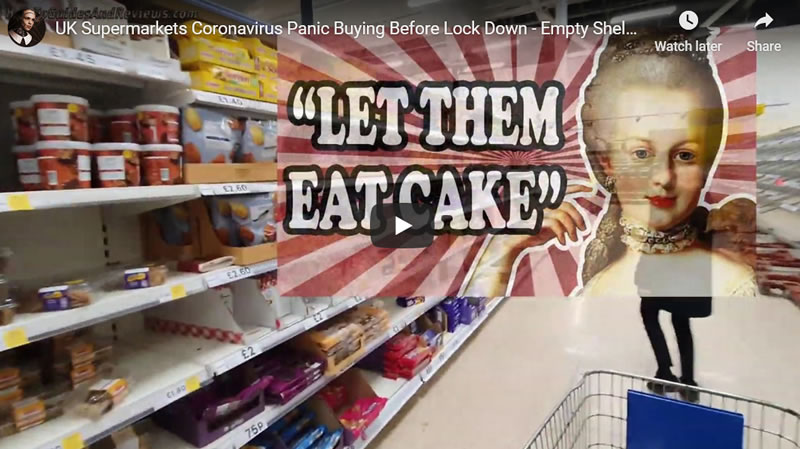 UK Supermarkets Coronavirus Panic Buying Before Lock Down - Empty Shelves