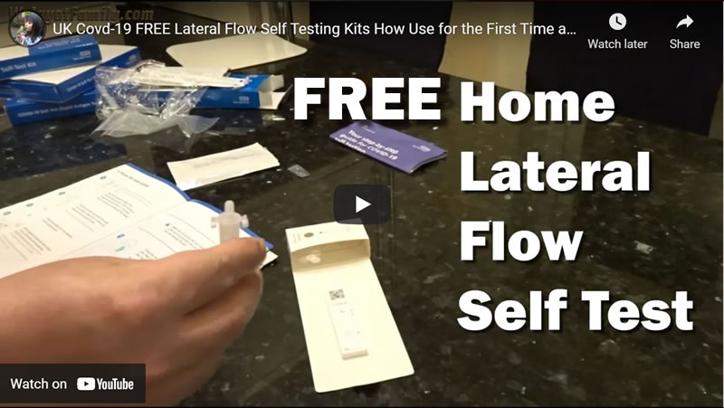 UK Covd-19 FREE Lateral Flow Self Testing Kits How Use for the First Time at Home