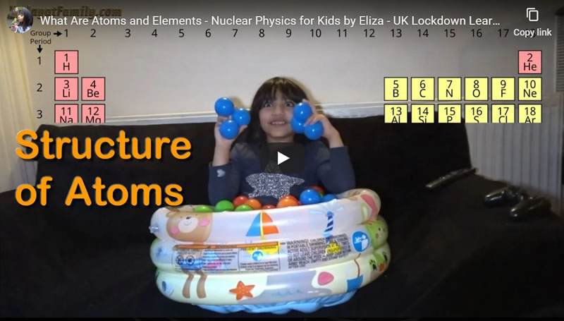 What Are Atoms and Elements - Nuclear Physics for Kids by Eliza - UK Lockdown Learning