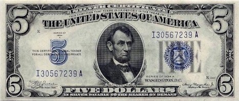 US$5 Silver Certificate 