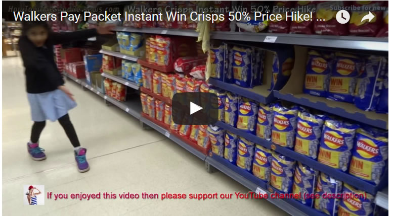 Walkers Crisps £5 to £28k Instant Pay Packet Win!