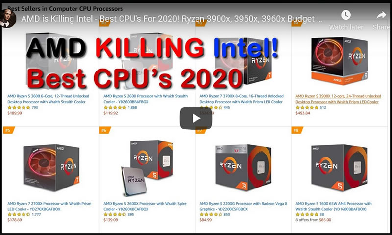 AMD is Killing Intel - Best CPU's For 2020! Ryzen 3900x, 3950x, 3960x Budget, to High End Systems
